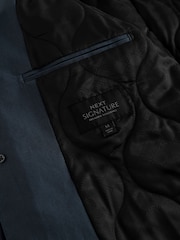 Navy Blue British Millerain Signature Shower Resistant Longer Length Trench Coat - Image 9 of 10