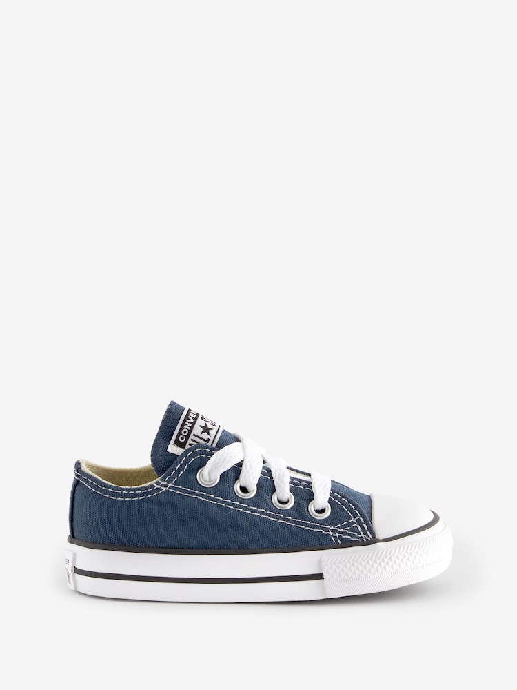 Converse Navy Chuck Taylor All Star Infant Low Trainers - Image 1 of 6