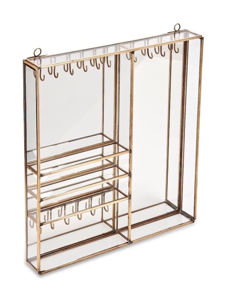 Nkuku Antique Brass Bequai Wall Hung Jewellery Box - Image 4 of 4