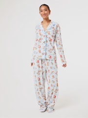 Skinnydip Peter Rabbit x Stripe Pyjamas Set with Scrunchie - Image 1 of 7