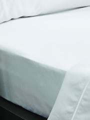 Bianca White Luxury 800 Thread Count 100% Cotton Sateen Fitted Sheet - Image 1 of 1