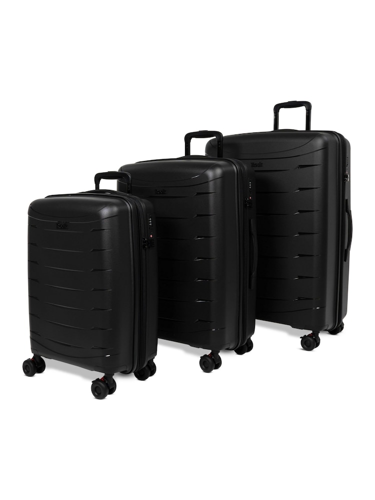 Rock Luggage Black Resilient Luggage 3 Piece Set - Image 1 of 1
