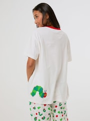 Skinnydip White The Very Hungry Caterpillar x Ringer T-Shirt and Trousers Set with Eye Mask - Image 2 of 5
