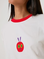 Skinnydip White The Very Hungry Caterpillar x Ringer T-Shirt and Trousers Set with Eye Mask - Image 4 of 5