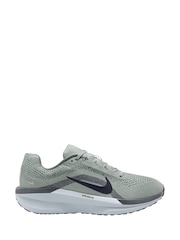 Nike Light Grey Winflo 11 Road Running Trainers - Image 1 of 5