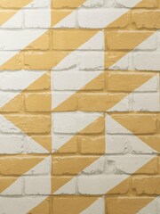 Vymura London Mustard Yellow Exclusive to Next Geo Brick Wallpaper - Image 2 of 3
