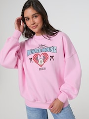 Skinnydip Pink Disney Minnie Mouse Polka Dot Sweatshirt - Image 1 of 5