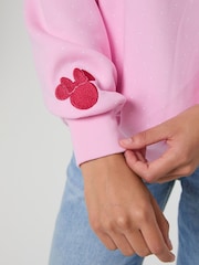 Skinnydip Pink Disney Minnie Mouse Polka Dot Sweatshirt - Image 4 of 5