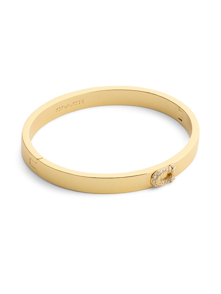 COACH Pavé Signature C Bangle Bracelet - صورة 1 من 6 COACH Pavé Signature C Bangle Bracelet - صورة 1 من 6