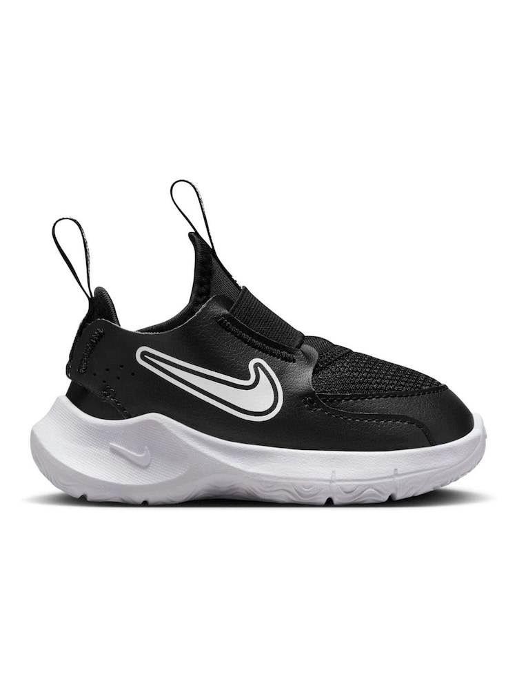 Nike Black/White Infant Flex Runner 3 Trainers - Image 1 of 9