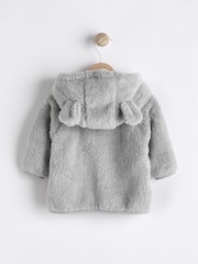 Grey Baby Cosy Fleece Jacket with 3D Ears - Image 3 of 8