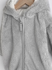 Grey Baby Cosy Fleece Jacket with 3D Ears - Image 5 of 8
