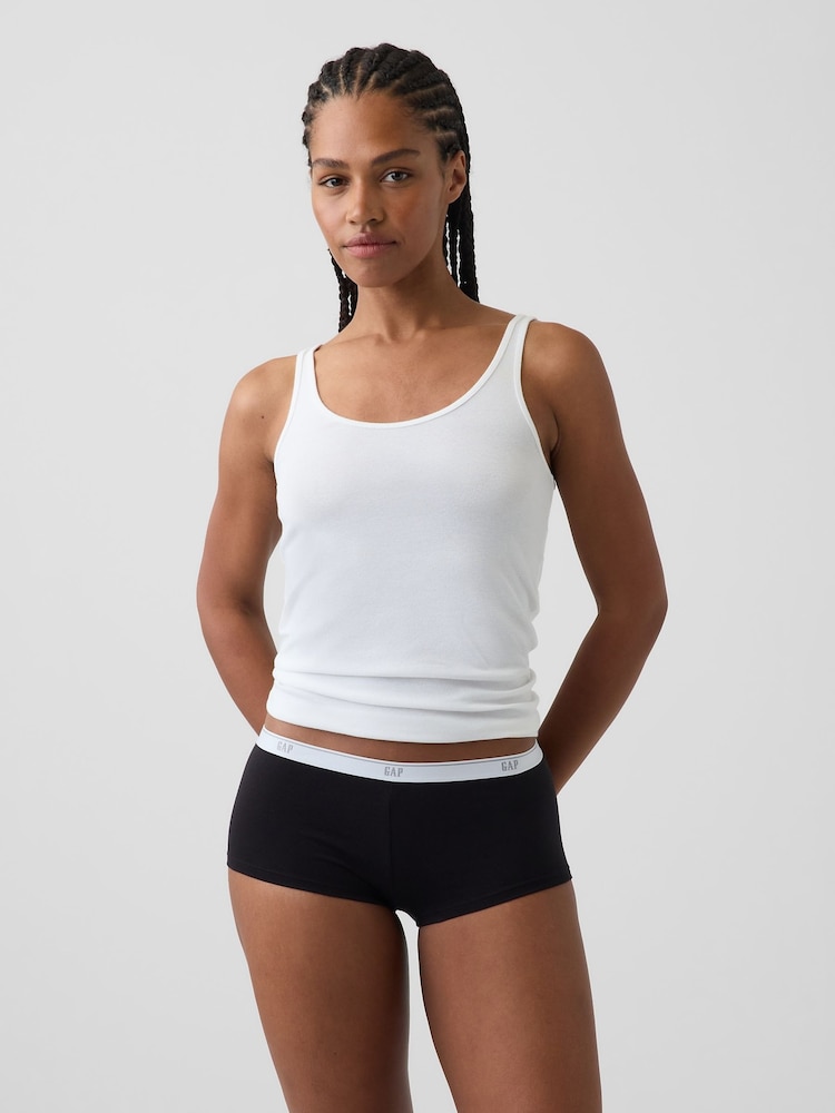 Gap Black Soft Stretch Logo Boy Short Briefs - Image 1 of 4 Gap Black Soft Stretch Logo Boy Short Briefs - Image 1 of 4