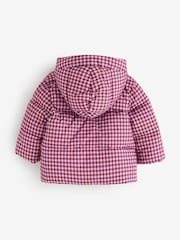 Gap Purple Gingham Print Puffer Jacket - Image 2 of 5