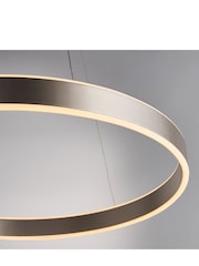 Gallery Home Silver Nelson Matt Nickel Pendant Ceiling Light - Image 3 of 8