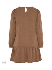 Yours Curve Light Brown Drop Waist Dress - Image 7 of 7