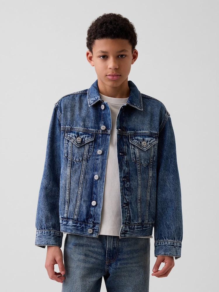 Gap Icon Jachetă din denim (4-13yrs) - Imaginea 1 din 5