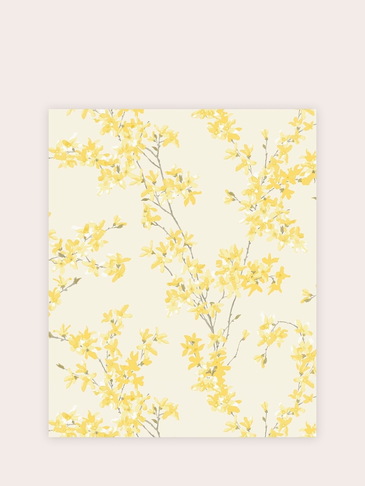 Laura Ashley Sunshine Forsythia A4 Wallpaper Sample - Image 2 of 2