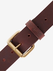 Barbour® Brown Matt Leather Belt - Image 3 of 5