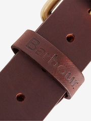 Barbour® Brown Matt Leather Belt - Image 4 of 5