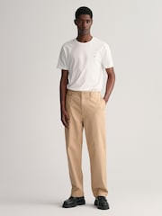 GANT White 100% Cotton Shield Logo T-Shirt - Image 3 of 5