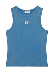 Calvin Klein Woven Monologo Geripptes Tanktop - Bild 6 von 6