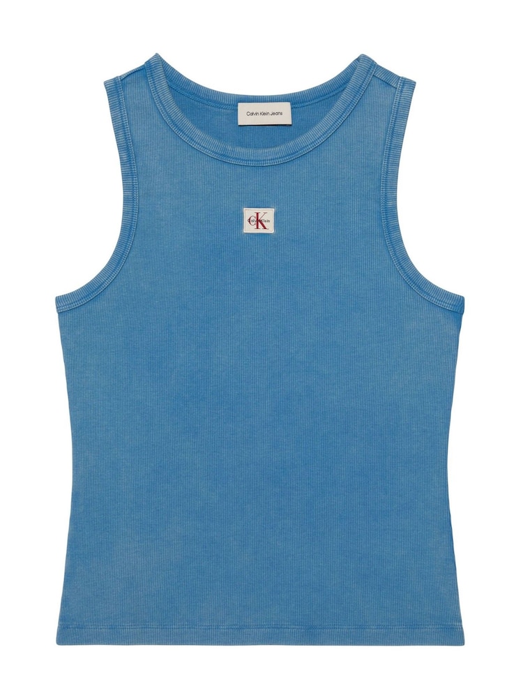 Calvin Klein Woven Monologo Geripptes Tanktop - Bild 6 von 6 Calvin Klein Woven Monologo Geripptes Tanktop - Bild 6 von 6
