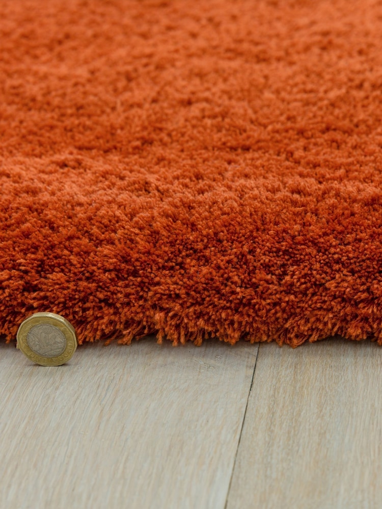 Asiatic Rugs Orange Lulu Extra Soft Shaggy Rug - Image 6 of 6 Asiatic Rugs Orange Lulu Extra Soft Shaggy Rug - Image 6 of 6