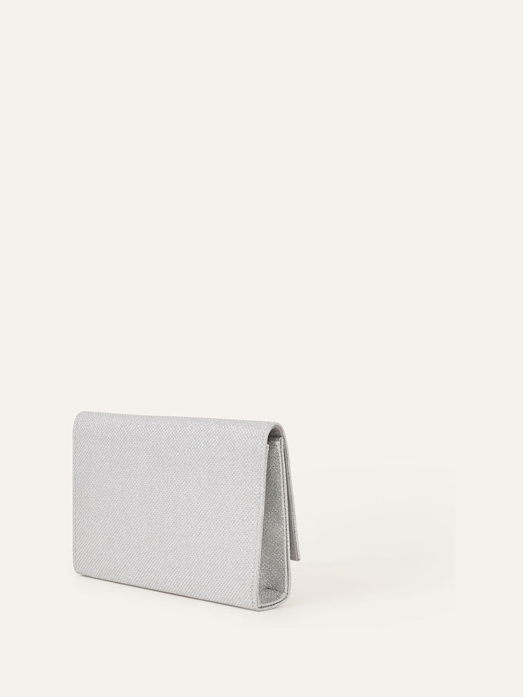 Accessorize Silver Box Clutch - Image 3 of 3