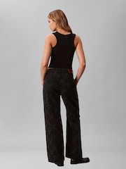 Calvin Klein Low Rise Širokog kroja Logo Traperice - Slika 2 od 7