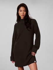 Calvin Klein Black Relaxed Rib Mini Dress - Image 1 of 1