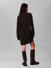 Calvin Klein Black Relaxed Rib Mini Dress - Image 2 of 6