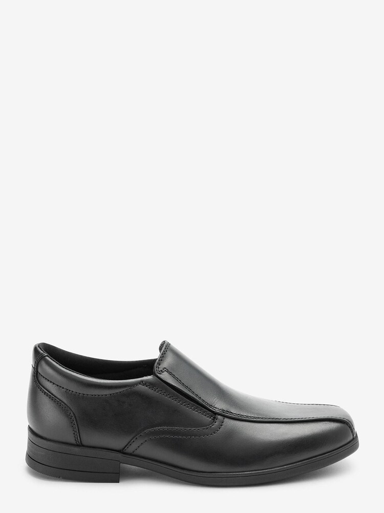 Black Standard Fit (F) Leather Loafers - Image 1 of 5