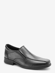 Black Standard Fit (F) Leather Loafers - Image 2 of 5