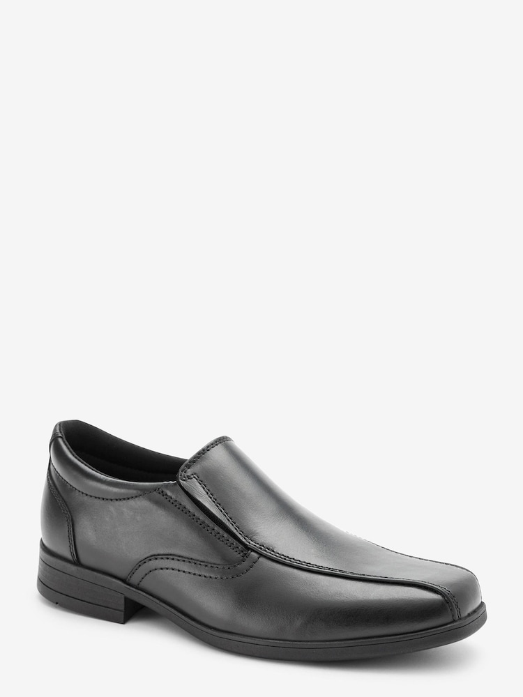 Black Standard Fit (F) Leather Loafers - Image 2 of 5