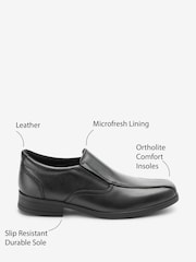 Black Standard Fit (F) Leather Loafers - Image 5 of 5