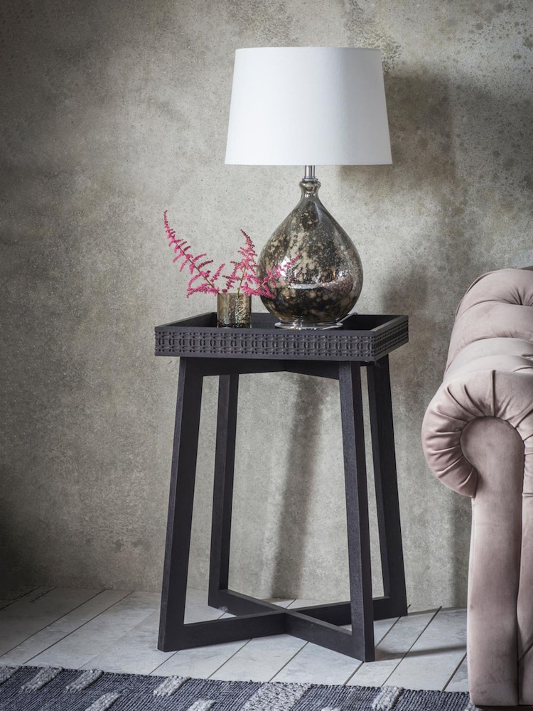 Gallery Home Black Boho Boutique Bedside Table - Image 1 of 3