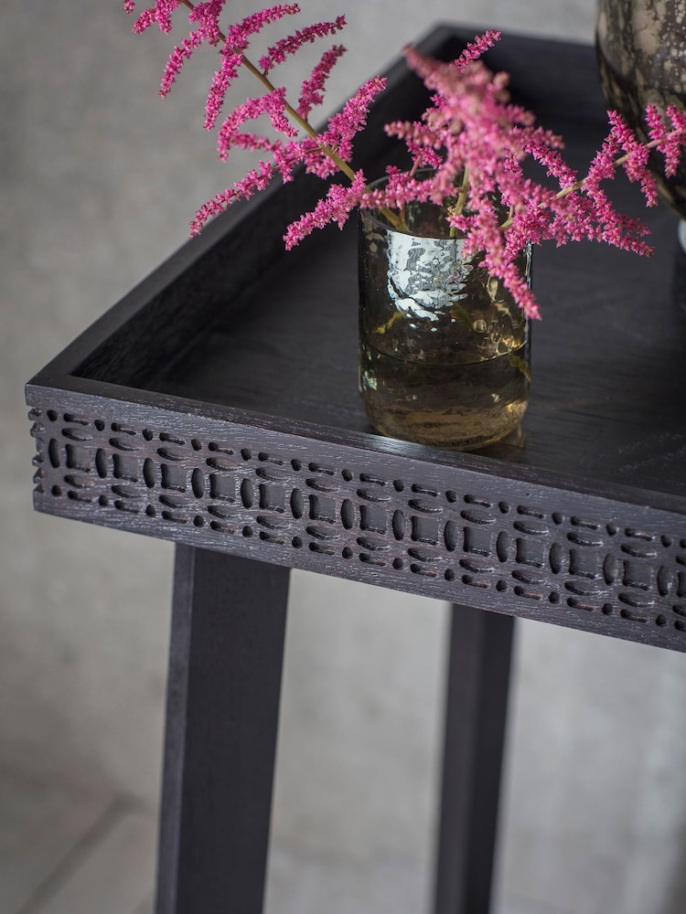Gallery Home Black Boho Boutique Bedside Table - Image 2 of 3