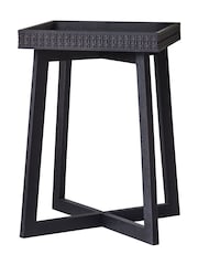 Gallery Home Black Boho Boutique Bedside Table - Image 3 of 3