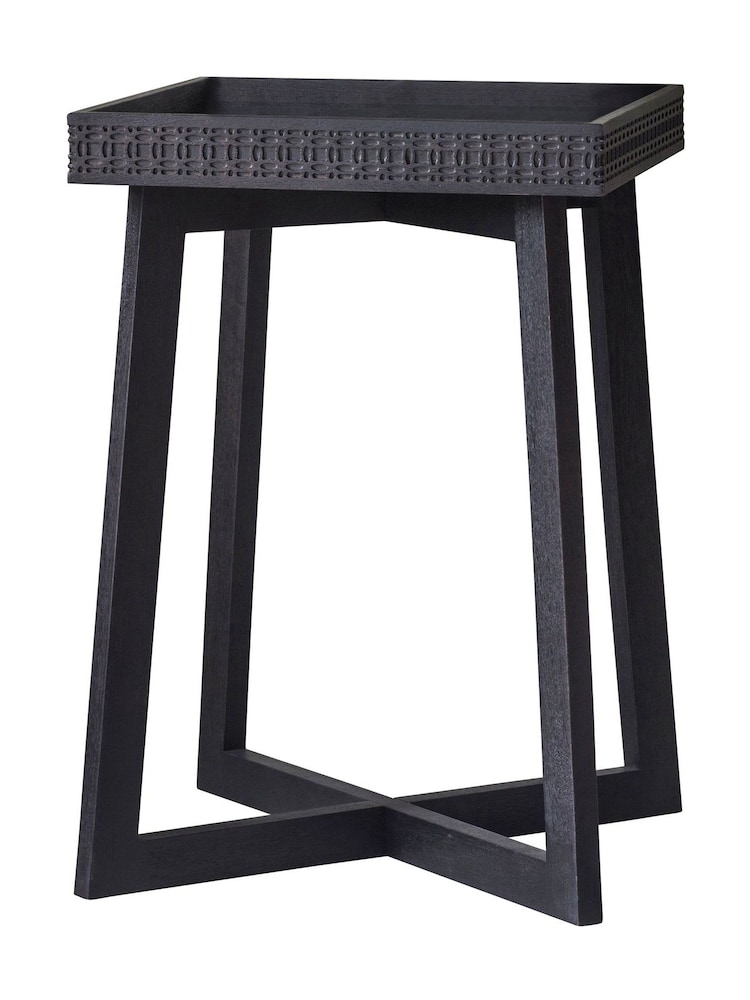 Gallery Home Black Boho Boutique Bedside Table - Image 3 of 3