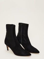 Phase Eight Suede Black Sock Boots - Image 2 of 6