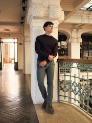 Tailored Athlete Red Muscle Fit Extra Fine Merino Wool Crew Neck Jumper - Image 4 of 6