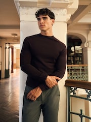 Tailored Athlete Red Muscle Fit Extra Fine Merino Wool Crew Neck Jumper - Image 5 of 6