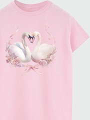 Brands In Pink Swan Boyfriend Fit T-Shirt - Image 4 of 4