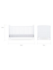 CuddleCo White Juliet Cot Bed with Harmony Sprung Mattress - Image 5 of 6