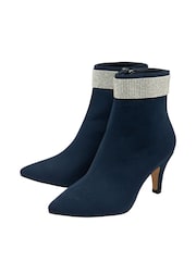 Lotus Navy Blue Stiletto-Heel Shoes Boots - Image 2 of 4