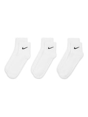 Nike White Lightweight Everyday Ankle Socks 3 Pack - Image 2 of 6