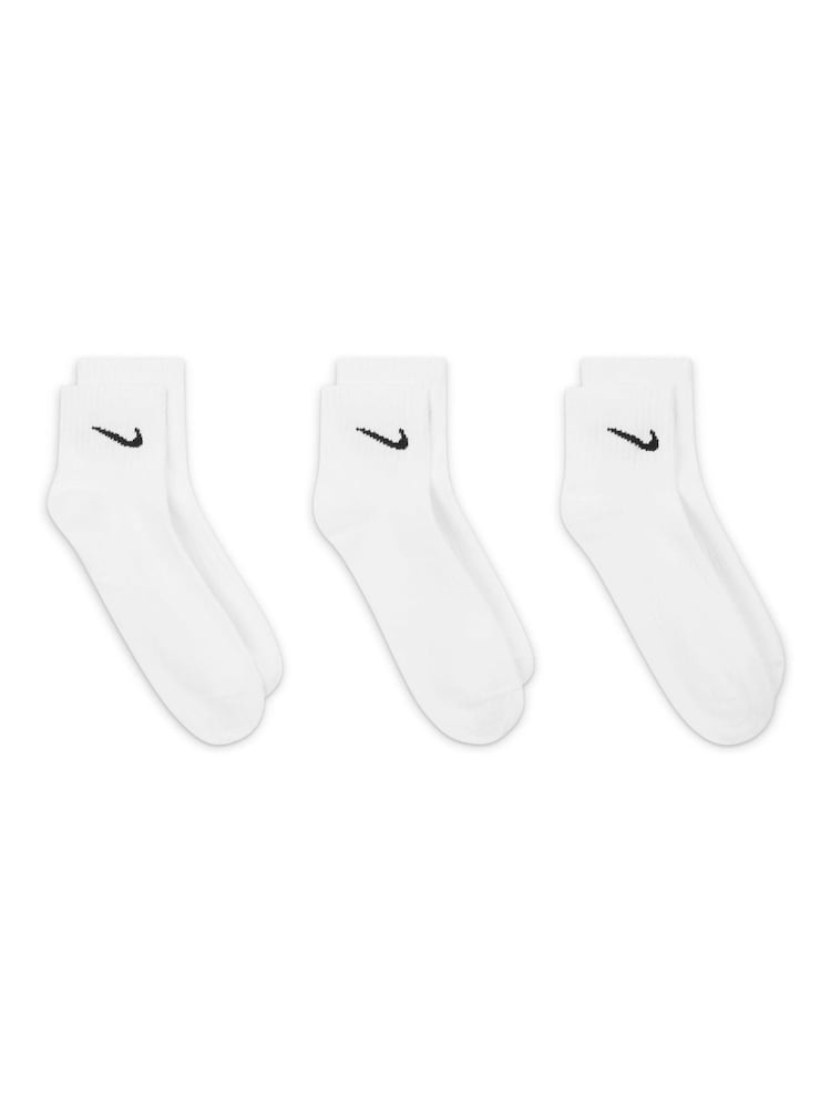 Nike White Lightweight Everyday Ankle Socks 3 Pack - Image 3 of 6