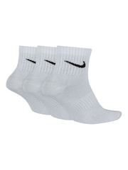 Nike White Lightweight Everyday Ankle Socks 3 Pack - Image 5 of 6