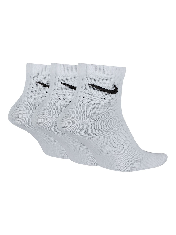 Nike White Lightweight Everyday Ankle Socks 3 Pack - Image 5 of 6